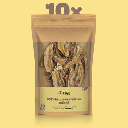 100% křupavá křidélka, sušená — balíček
